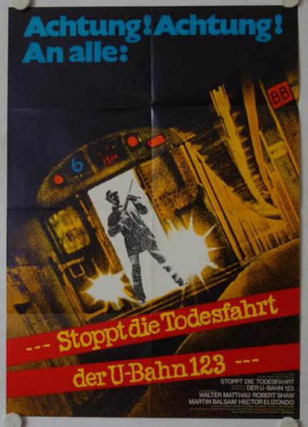 Stoppt die Todesfahrt der U-Bahn 123 originales deutsches Filmplakat